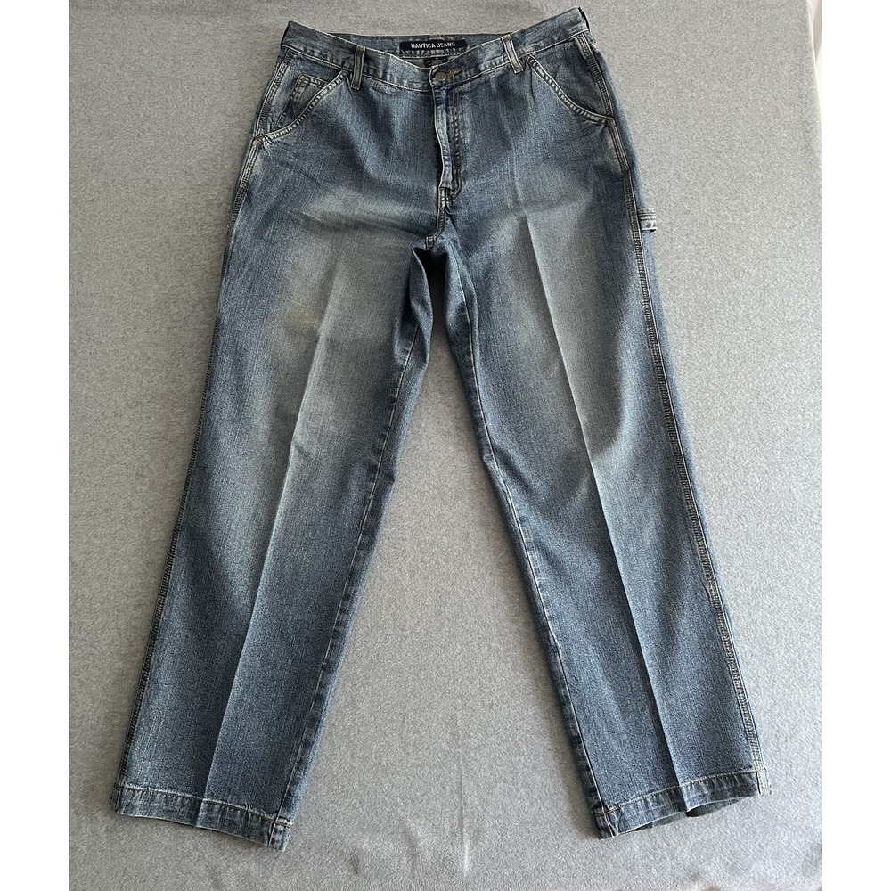 Nautica Jeans Company Women's Jeans Size 14 Retro Carpenters Style‎ Y2K